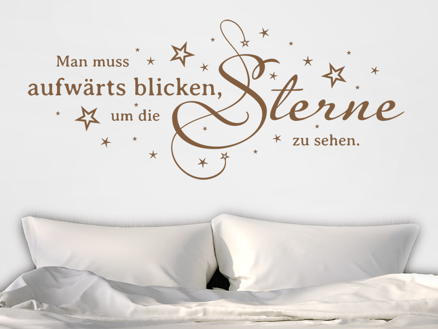 Wandtattoo Wandsticker Wandaufkleber Schlafzimmer Zitat Gute Nacht Sterne W3050