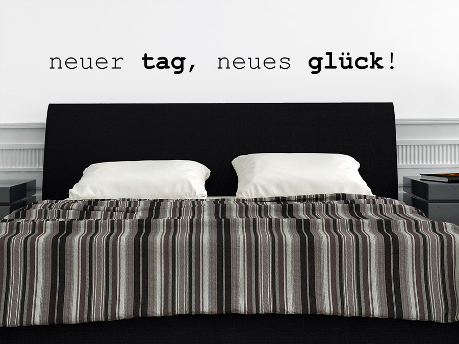 Wandtattoo Neuer Tag Neues Gluck Wandtattoo De
