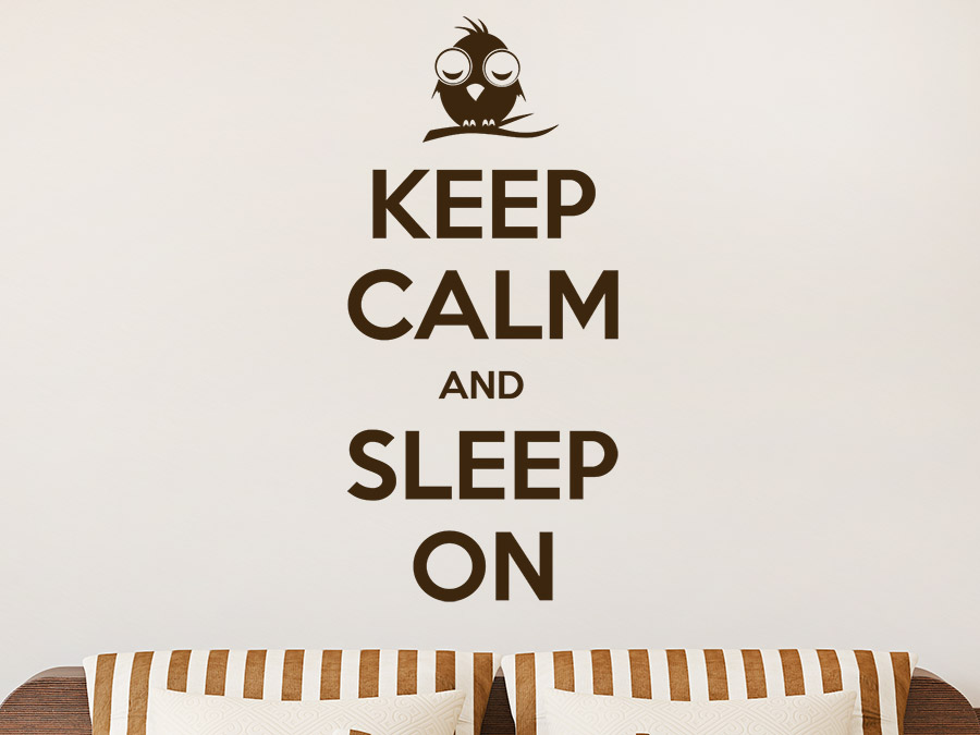 Wandtattoo Keep calm and sleep on