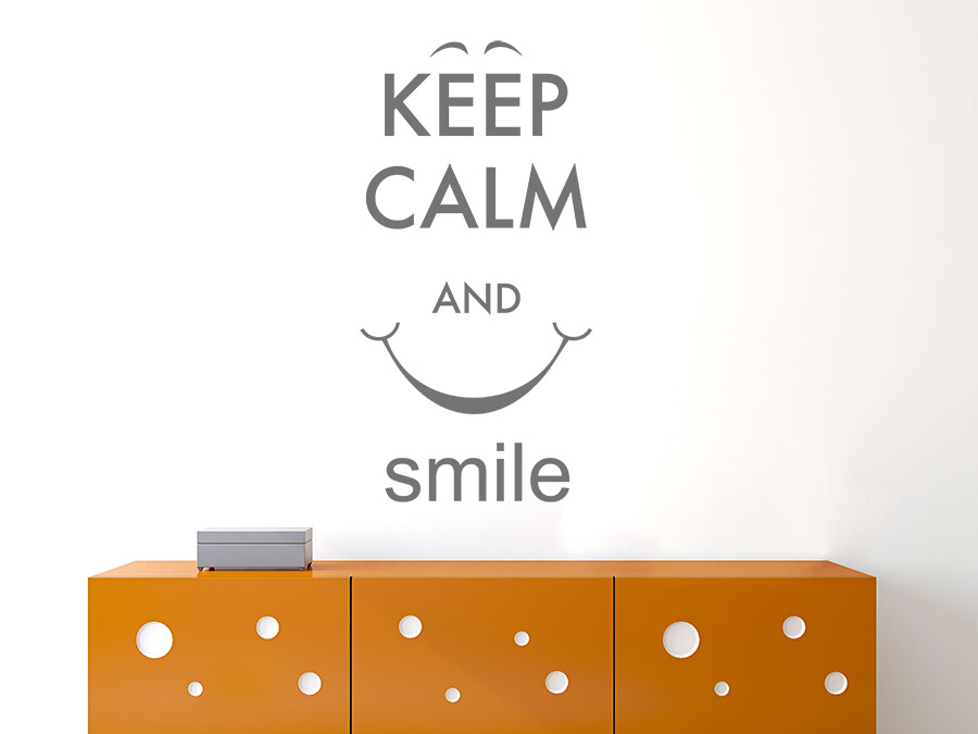 Wandtattoo Keep calm and smile