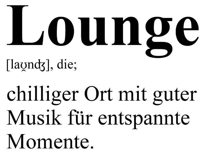 Wandtattoo Lounge Definition WANDTATTOO.DE