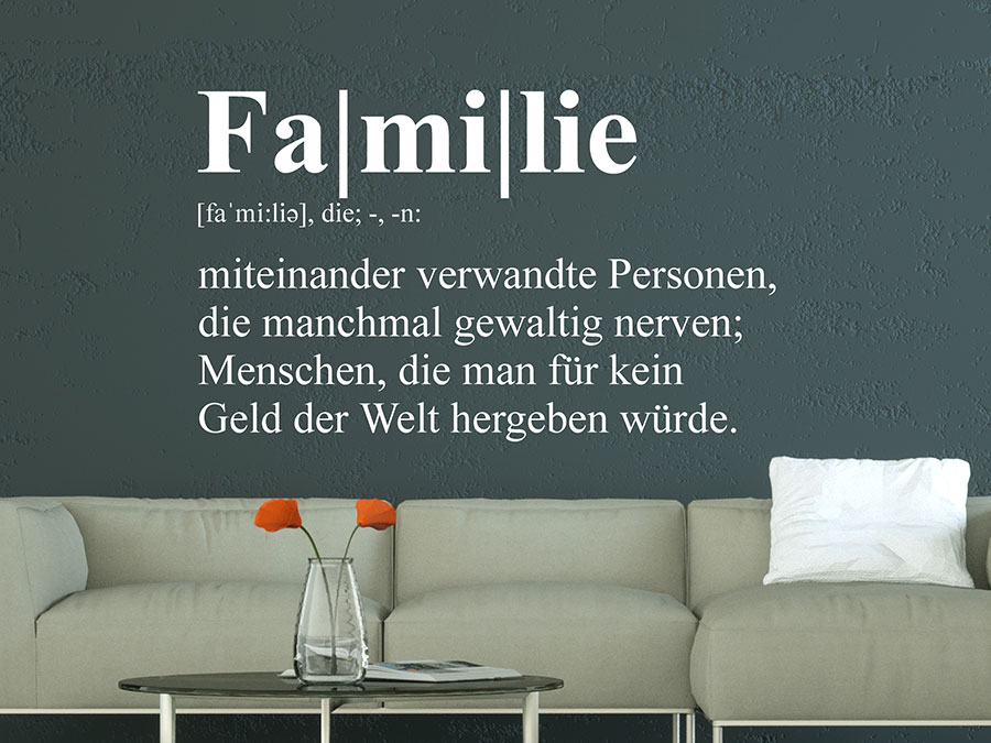 Wandtattoo Familie Definition WANDTATTOO.DE