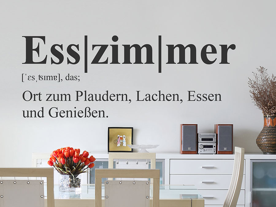 Wandtattoo esszimmer ort zum genieÃen bei homesticker.de