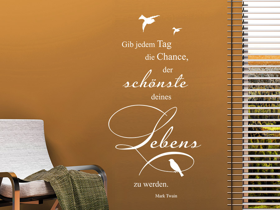 Wandtattoo Der schönste Tag deines Lebens Wandtattoo.de