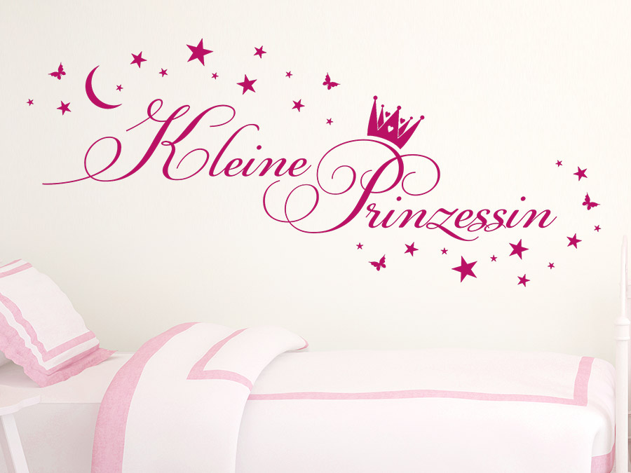 Wandtattoo Kleine Prinzessin mit Sternen | WANDTATTOO.DE