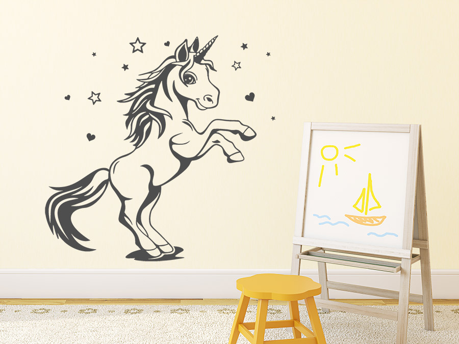 Wandtattoo Märchenhaftes Einhorn