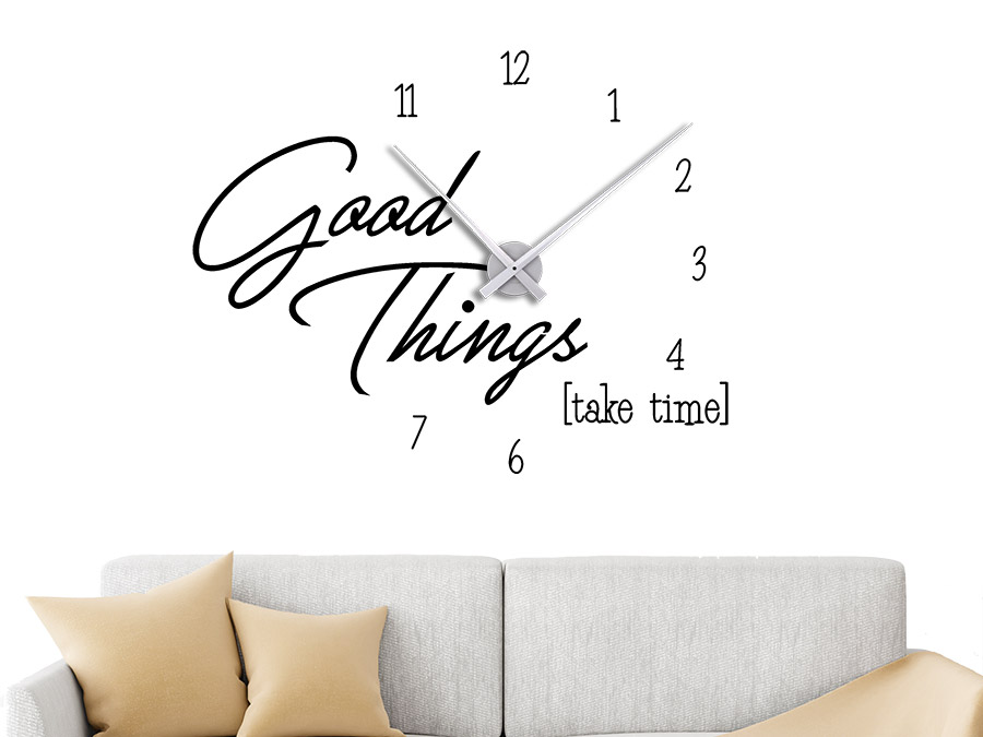 Wandtattoo Uhr Good Things