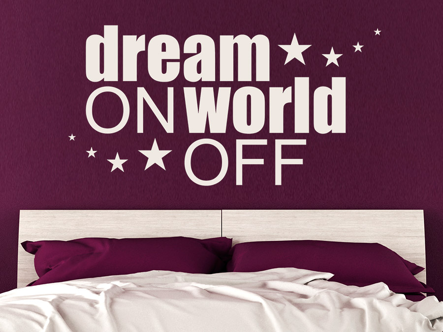 Wandtattoo Dream on world off