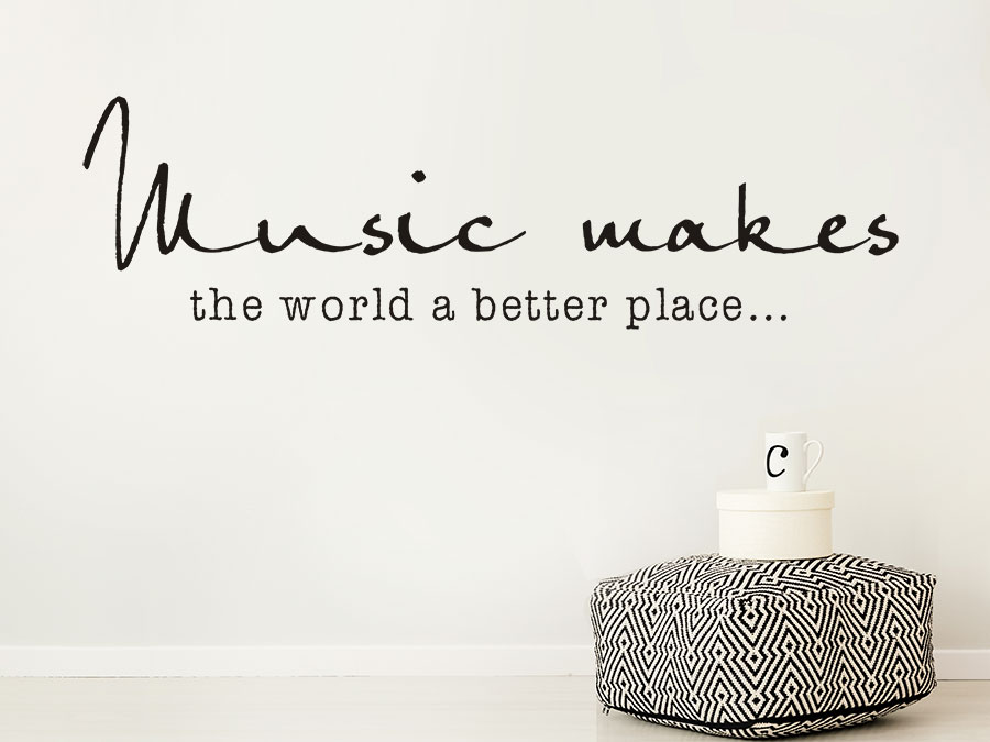 Wandtattoo Music makes the world
