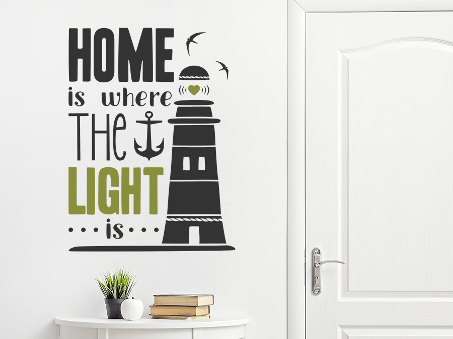Wandtattoo Home is where the light is