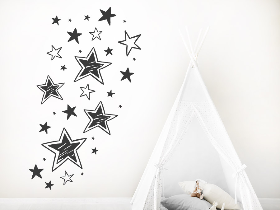 Wandtattoo Vintage Sterne