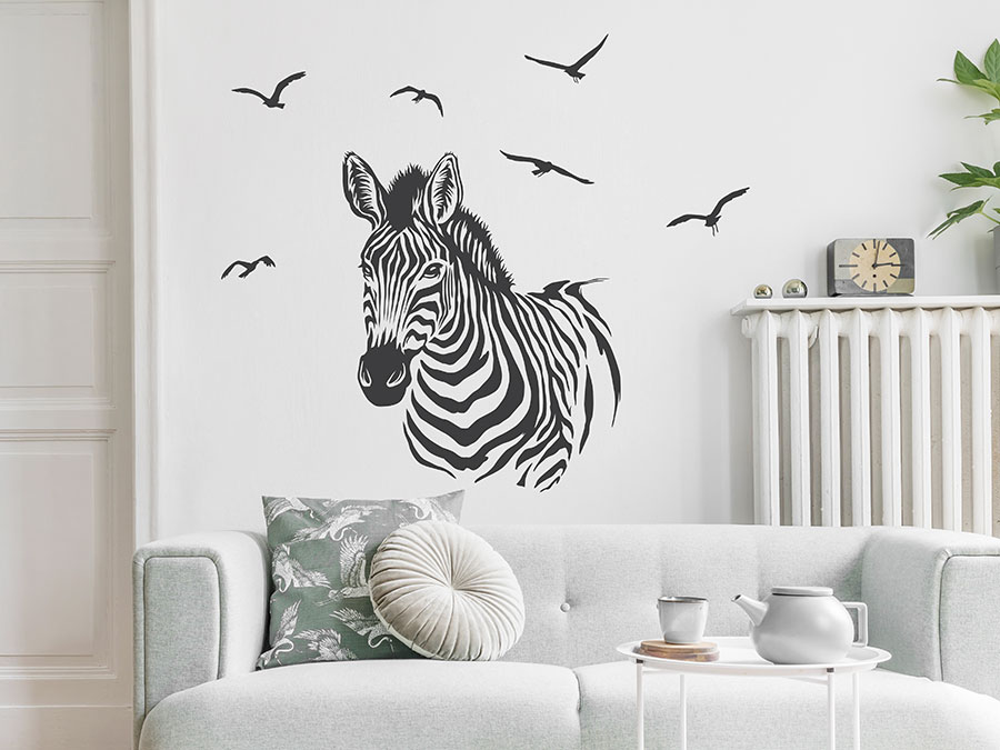 Wandtattoo Zebra