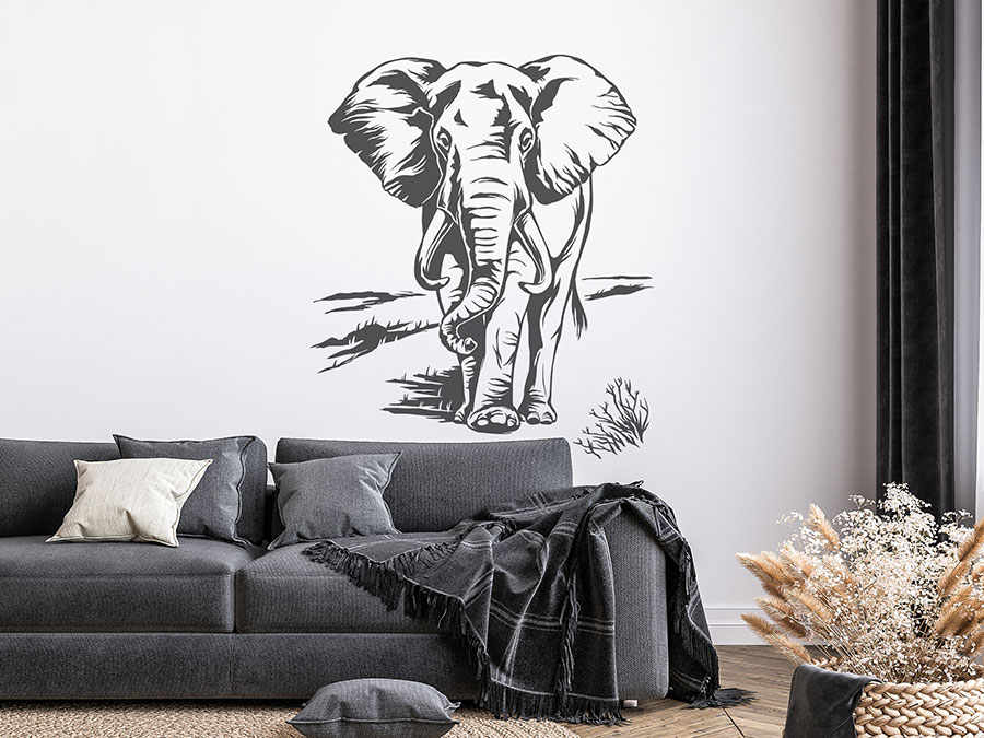 Wandtattoo Elefant