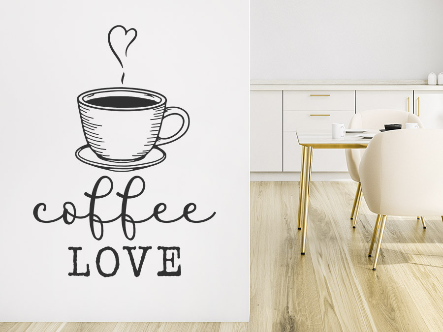 Wandtattoo Coffee Love