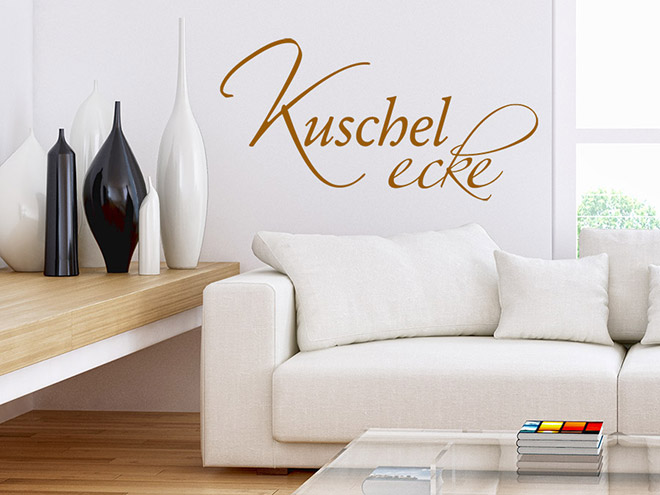 Wandtattoo 'Kuschelzone' – 90x40 Cm, Weiß – Selbstklebend & Abziehbar – Für Tapete, Holz, Glas