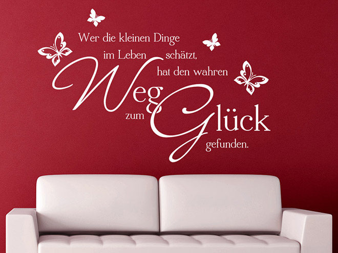 Wandtattoo Wer die kleinen Dinge im Leben&hellip; WANDTATTOO.DE