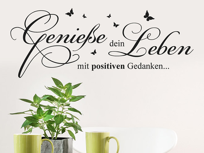 Wandtattoo Lebe vorwärts und sei neugierig Wandtattoo.de