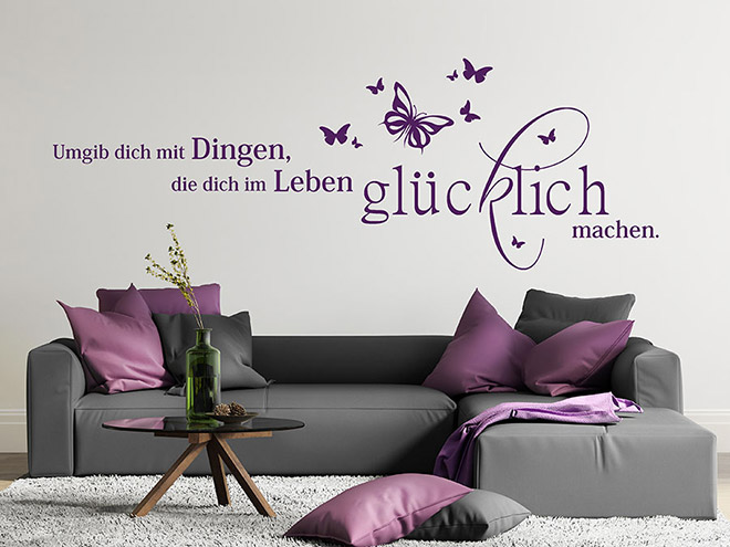 Wandtattoo Die höchste Form des Glücks... Wandtattoo.de