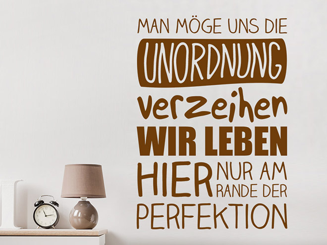 Wandtattoo Wir leben hier Man möge uns die... WANDTATTOO.DE