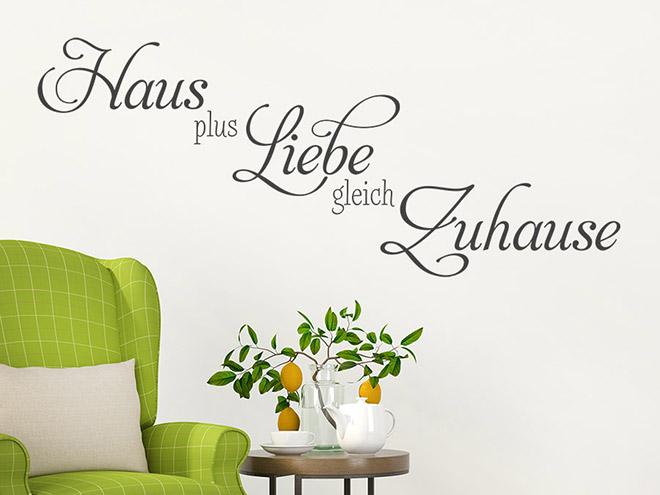 Wandtattoo Liebe macht unser Zuhause zu einem... Wandtattoo.de