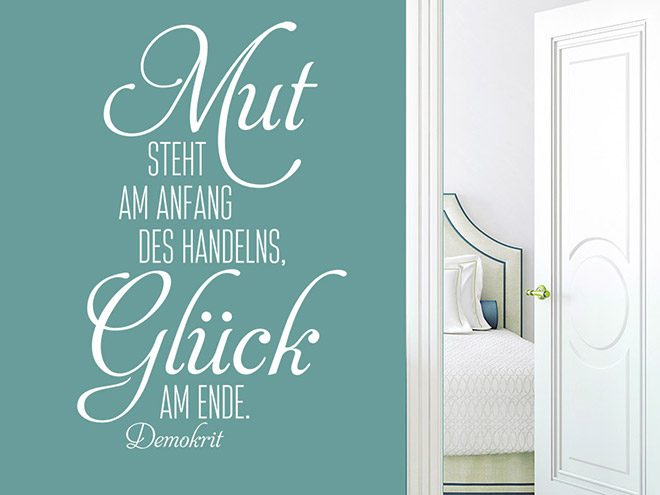 Wandtattoo Mut und Glück WANDTATTOO.DE