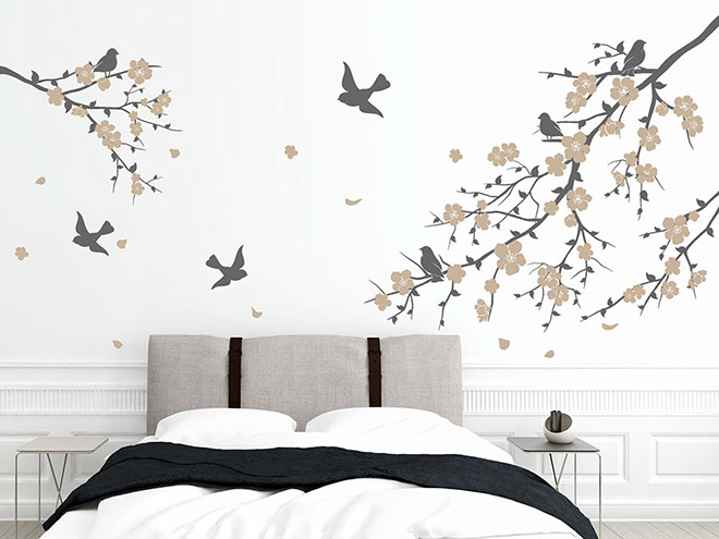 Wandtattoo Schlafzimmer Rauhfaser