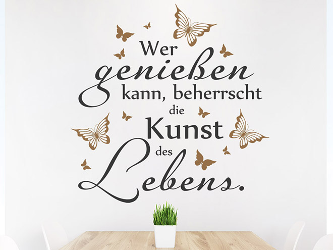 Wandtattoo Genieße die kleinen Dinge im Leben... Wandtattoo.de