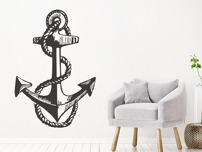 Wandtattoo Anker WANDTATTOO.DE