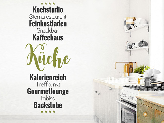 Wandtattoo Worte für die Küche und den Essbereich | WANDTATTOO.DE