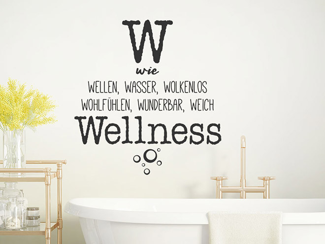 Wellness Wandtattoos für die eigene Wellness Oase WANDTATTOO.DE