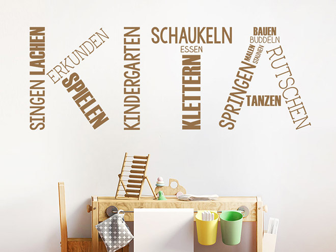 Wandtattoo Kita - Kindergarten | WANDTATTOO.DE