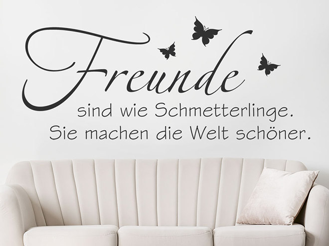 Wandtattoo Freundschaft mit Herz Wandtattoo.de