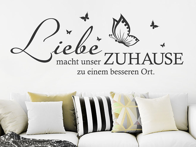 Wandtattoo Liebe romantische Liebessprüche WANDTATTOO.DE