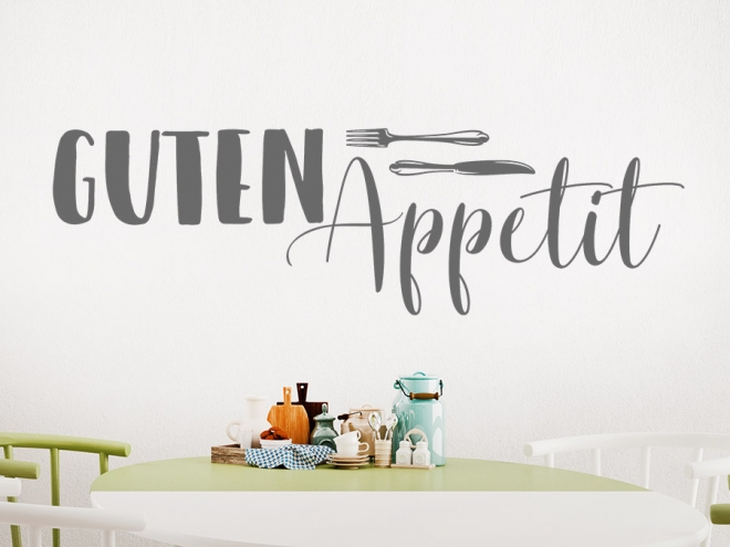 Bitte Bedient Euch Und Lasst Es Euch Schmecken Wandtattoo Lass es dir gut schmecken | Wandtattoo.de