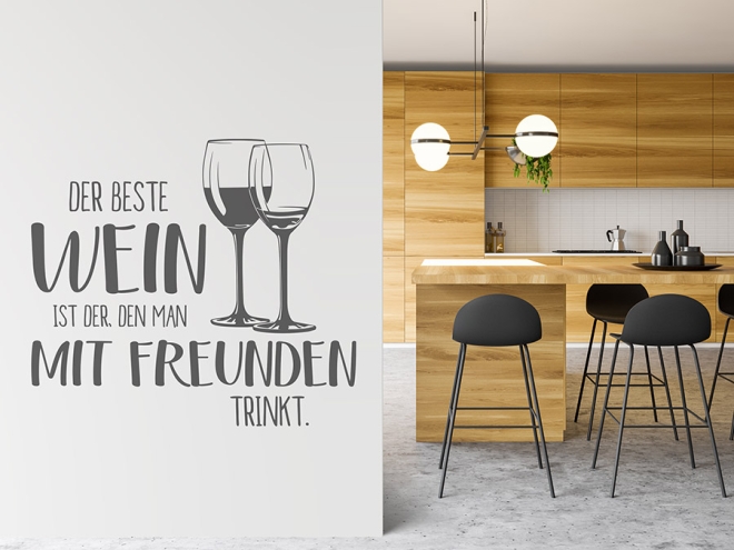 Wandtattoo Prost Stößchen WANDTATTOO.DE