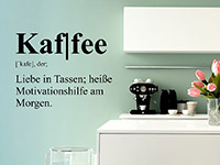 Wandtattoo Kaffee Definition