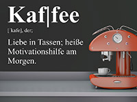 wunderschönes Wandtattoo Kaffee Definition in der Küche