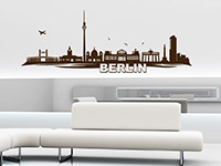 Berlin Skyline Wandtattoo in Farbe als dekorative Gestaltungsidee