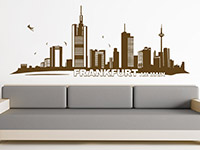 Skyline Wandtattoo Frankfurt im Wohnzimmer