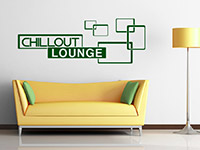 Lounge Wandtattoo Chillout in Farbe