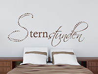 Traumhaftes Begriffe Sterne Wandtattoo ueber dem Bett