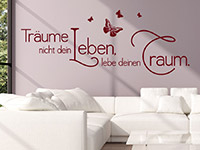 Traum Wandtattoo Lebe deinen Traum als tolle Wanddeko