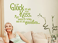 Wandtattoo Glück ist wie ein Kuss... | Bild 3