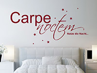 Wandtattoo Carpe Noctem mit Sternen