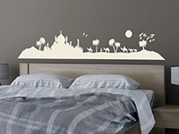 Skyline Wandtattoo Oase im Schlafzimmer