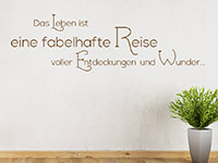 Wandtattoo Spruch Eine fabelhafte Reise im Flur