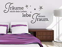 Wandtattoo Spruch TrÃ¤ume nicht... im Schlafzimmer