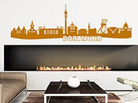 Skyline Dortmund Wandtattoo Ã¼ber der Couch