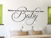 Wandtattoo Baby im Schlafzimmer