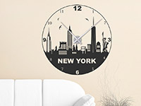 Wandtattoo Uhr New York